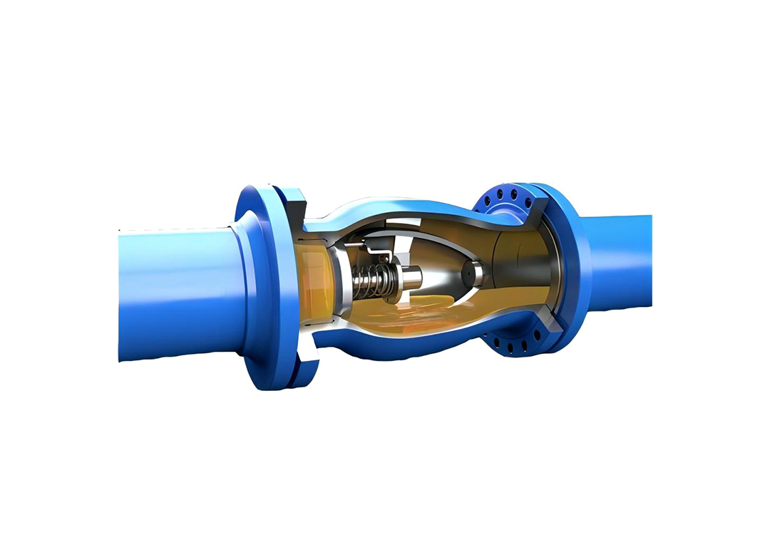  estructura interna de la válvula de retención axial